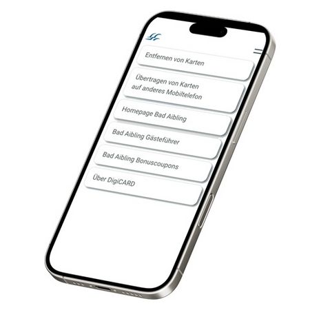 Grafik eines Smartphones mit Gästekarte