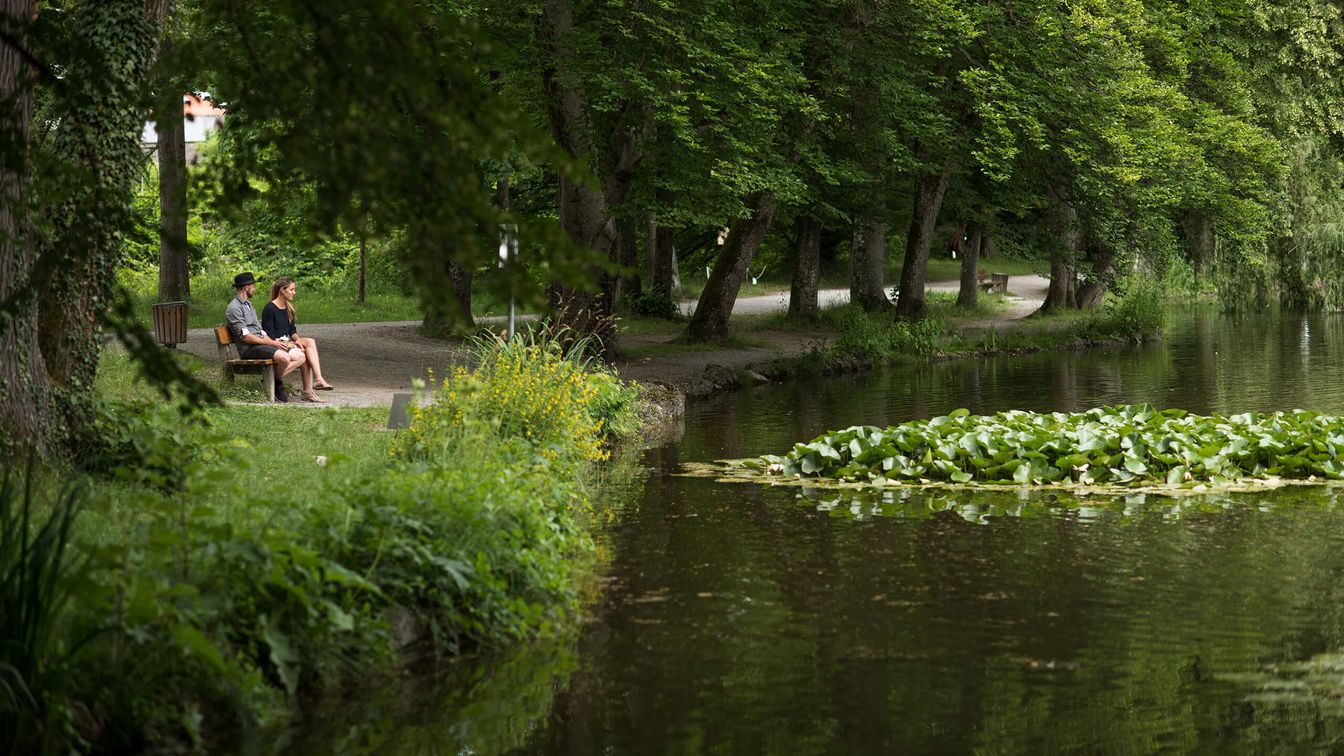 Paerchen am Irlachweiher Kurpark Bad Aibling