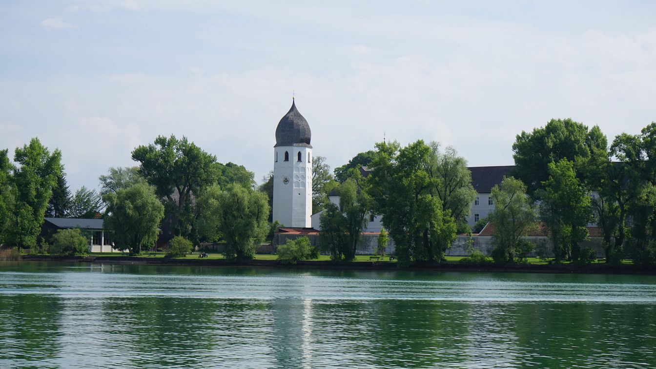 Campanile auf der Fraueninsel im Chiemsee